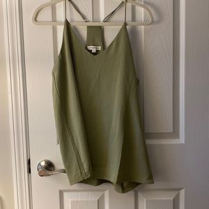 Sage Green V-neck Tank Top